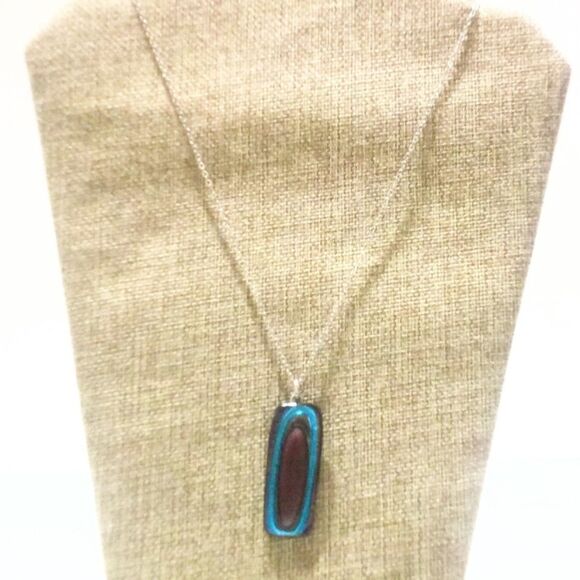 Multi Color Murano Art Glass Pendant Necklace - Picture 2 of 5